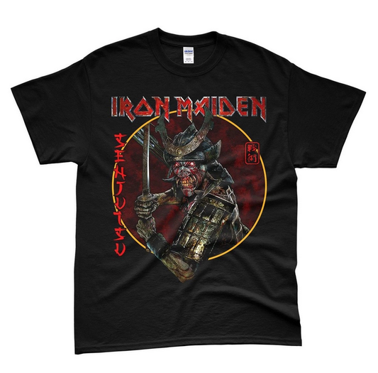 Iron Maiden T-Shirt – Eddie the Samurai Warrior in the Shadows of Senjutsu
