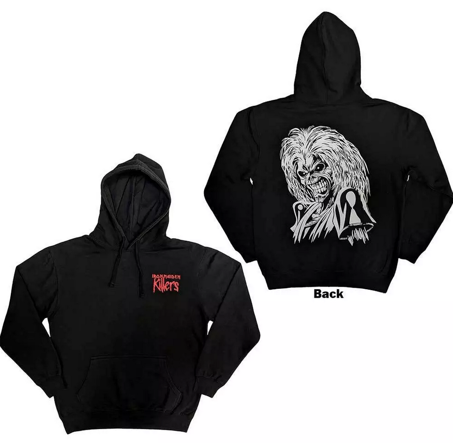 iron maiden hoodie (Back Print) Unisex Pullover Hoodie Killers Eddie