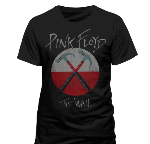 PINK FLOYD T Shirt The Wall Hammers Logo Official Mens Black