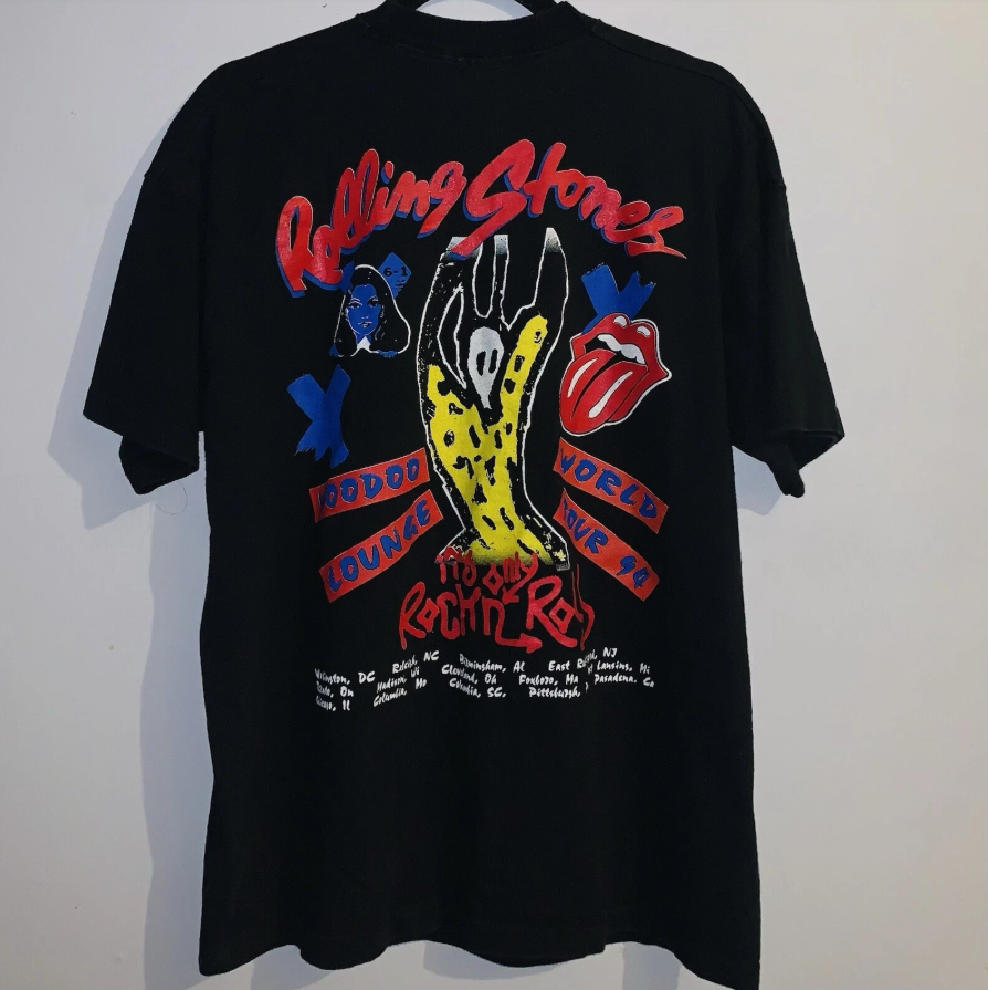 Vtg 1994 Rolling stones voodoo lounge world tour shirt
