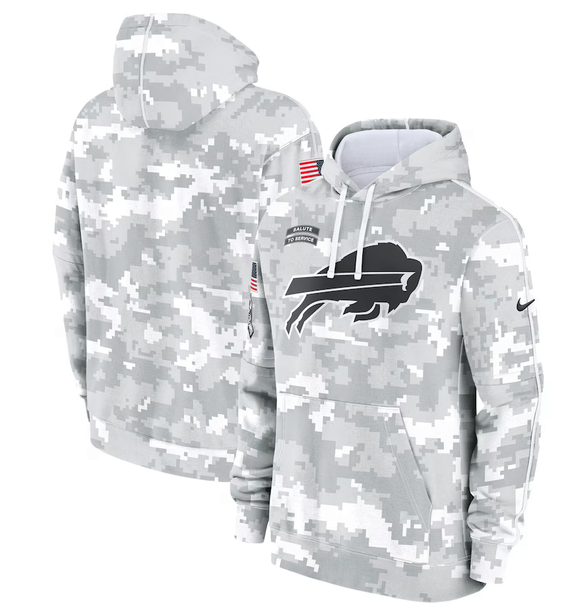 Bills Salute Edition Camo Pullover Hoodies