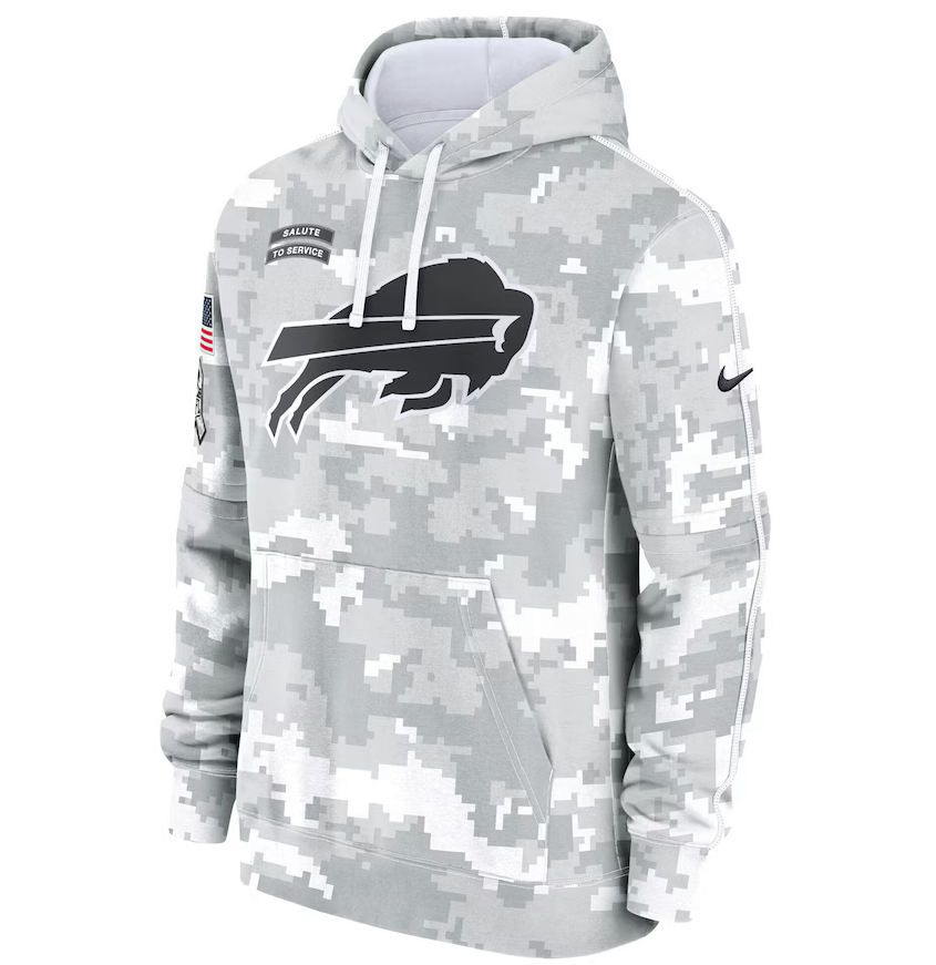 Bills Salute Edition Camo Pullover Hoodies