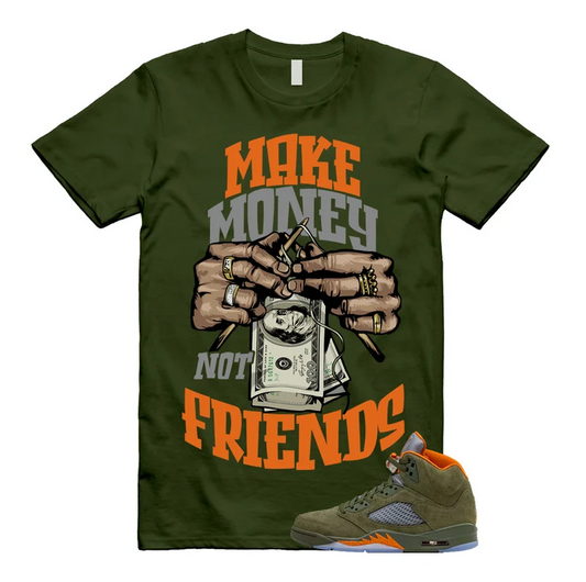 Retro T Shirt – Olive Army7778