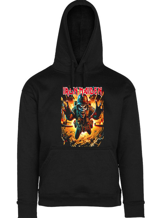 Unisex Black Hoodie Iron Maiden