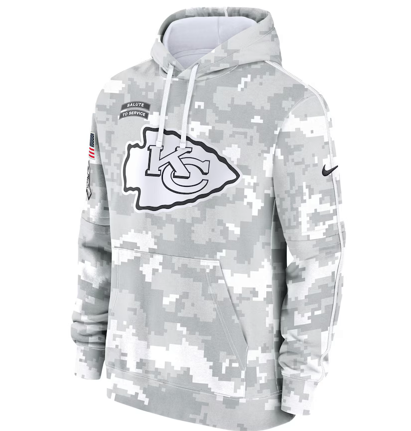 Chiefs Salute Edition Camo Pullover Hoodies