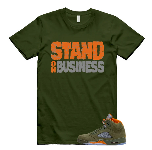 5 Olive Army Solar Orange Black Retro T-Shirt Match SOB – Unisex Sneake