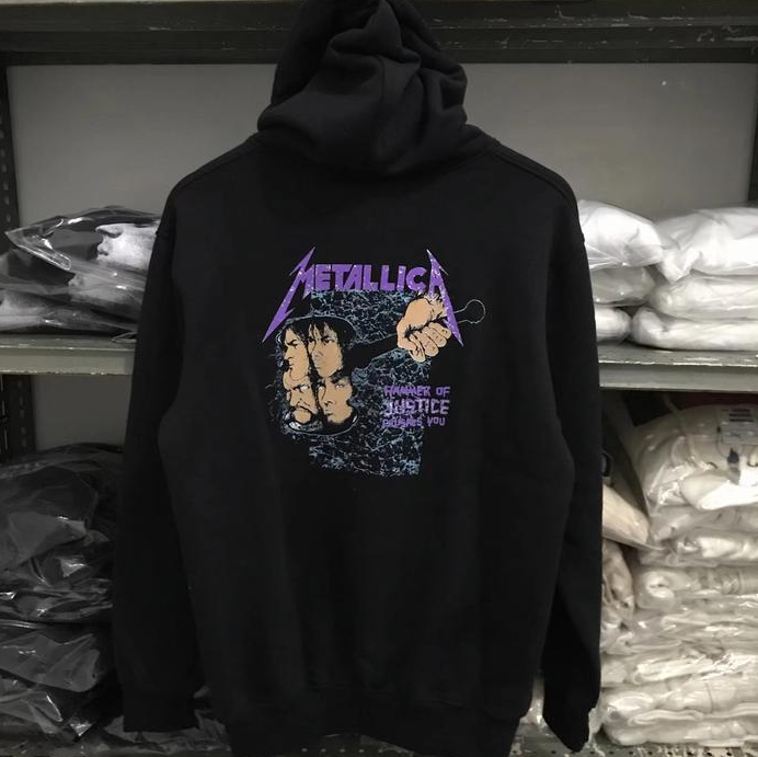 (2 sided)metallica hoodie Rock HnM Metallica Damage Justice Original Full