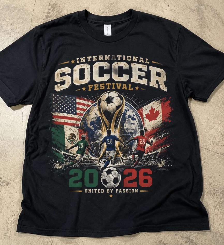 Classic football jerseys commemorating the 2026 World Cup from Mexico, Canada, and the United States