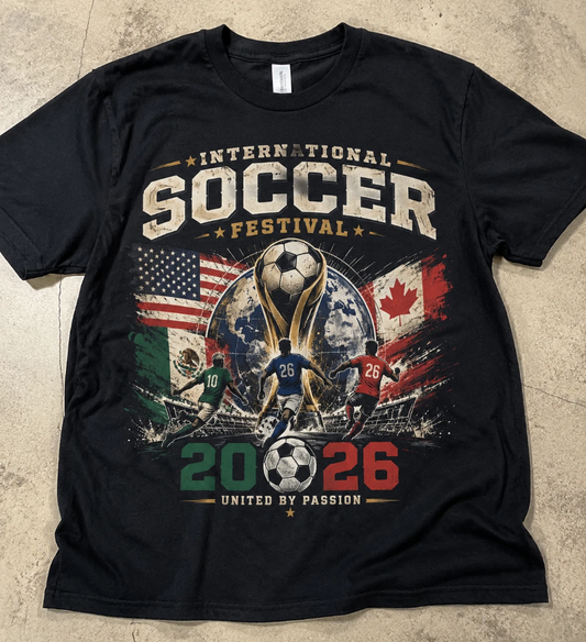Classic football jerseys commemorating the 2026 World Cup from Mexico, Canada, and the United States