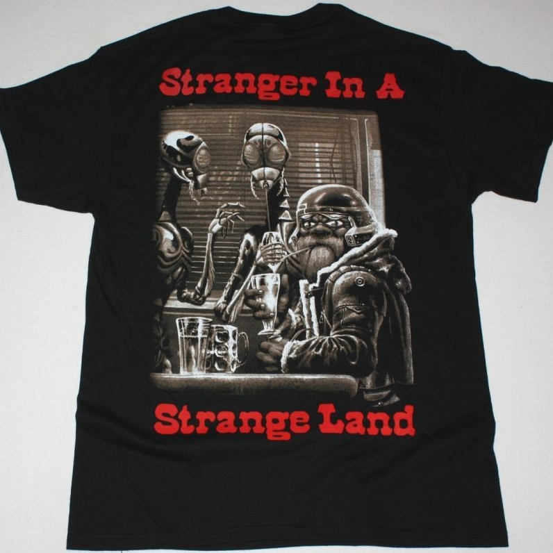 Vintage Iron Maiden Stranger In A Strange Land 2 Sides T-Shirt, Heavy Metal Band