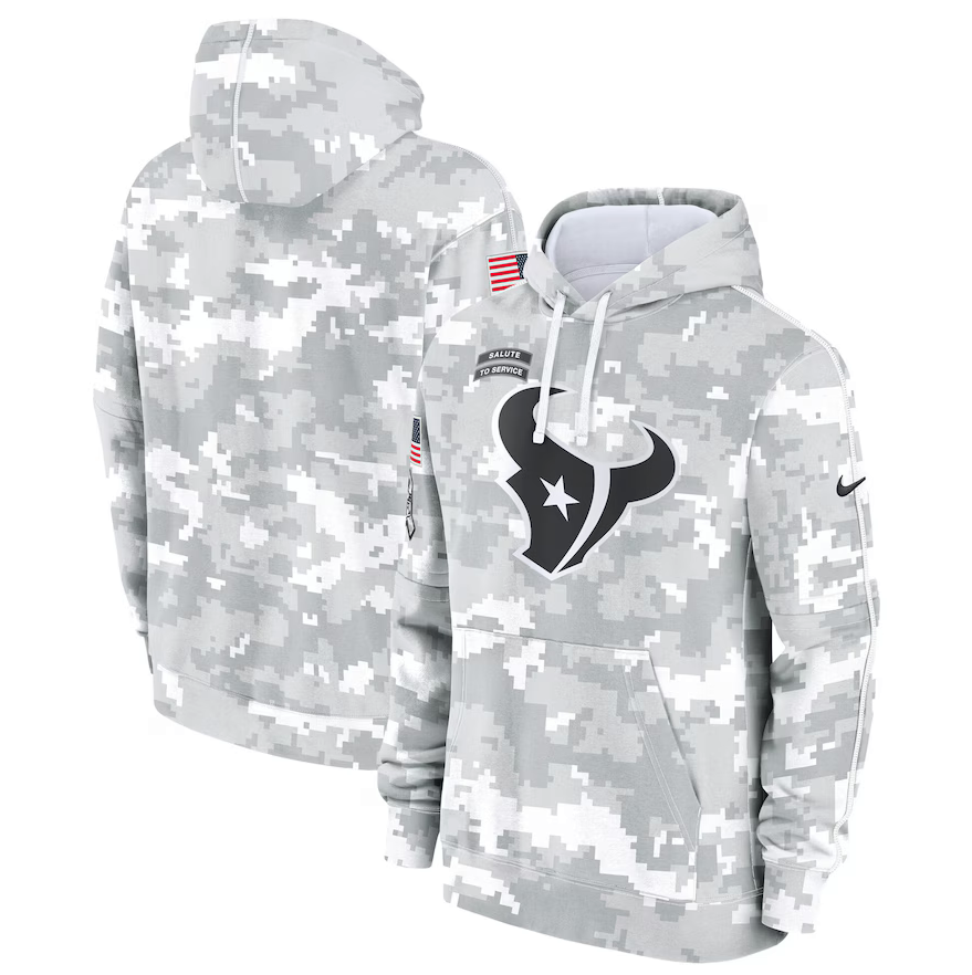 Texans Salute Edition Camo Pullover Hoodies