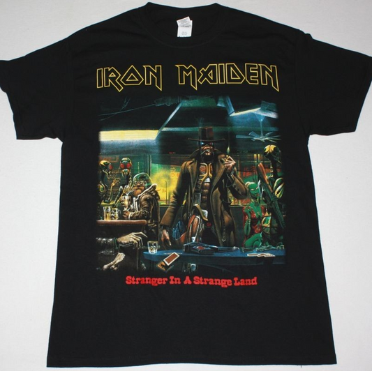 Vintage Iron Maiden Stranger In A Strange Land 2 Sides T-Shirt, Heavy Metal Band