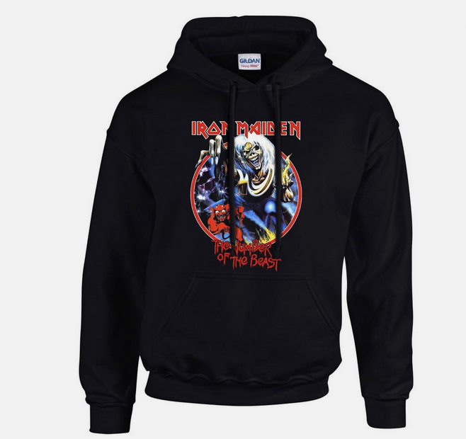 Iron Maiden Hoodie  Rock Music Logo Black Hoodies