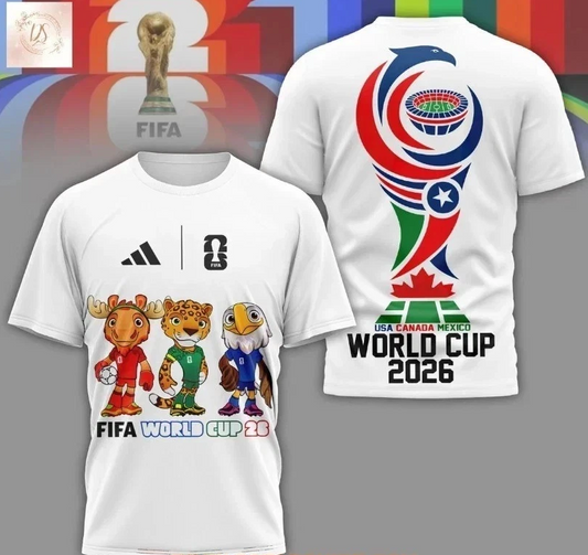 T-shirts printed with images of the 2026 World Cup, gifts for football fans