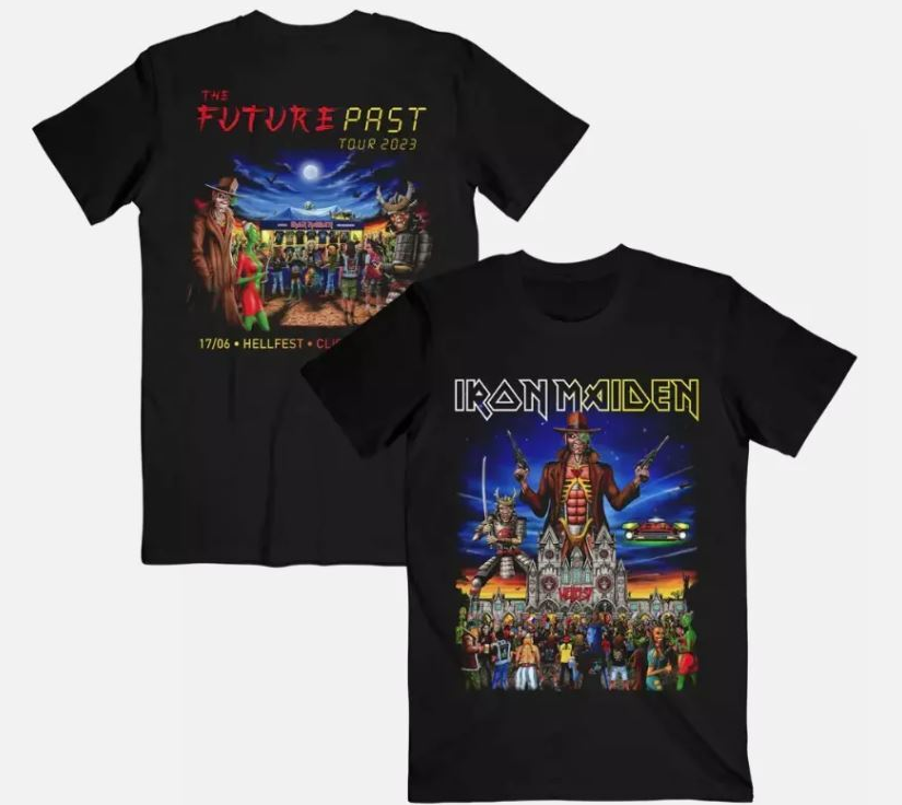 Iron Maiden The Future Past 2023 Tour Hellfest Event T-Shirt