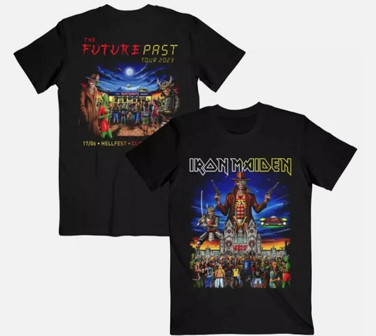 Iron Maiden The Future Past 2023 Tour Hellfest Event T-Shirt