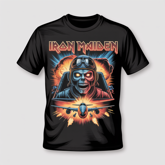 (2 sides) Maiden 2025 World Tour Concert Shirt The Trooper Graphic Tee – Front Back Design