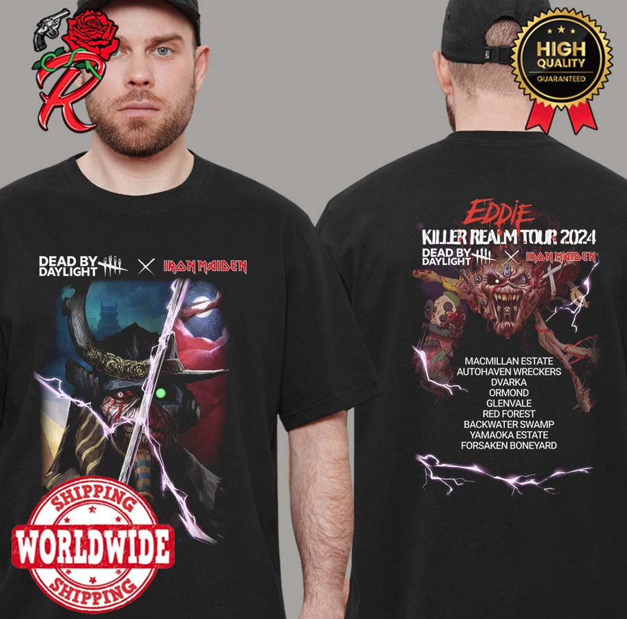 Iron Maiden X Dead By Daylight Eddie Killer Realm Tour 2024 T-Shirt