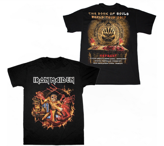 Iron Maiden The Book Of Souls Tour 2017 Germany Event Tour T-Shirt