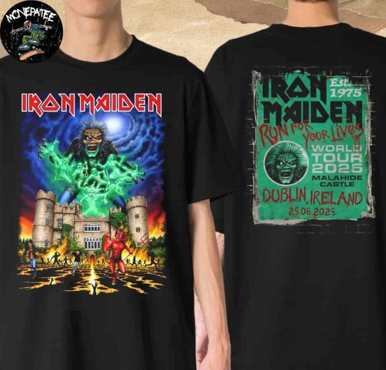 Iron Maiden Dublin Ireland Exclusive Tee Run For Your Lives 2025 At Malahide shirt