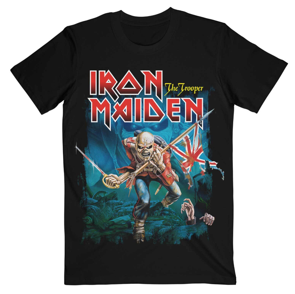 Iron Maiden T-Shirt The Trooper Eddie Band neu schwarz offiziell