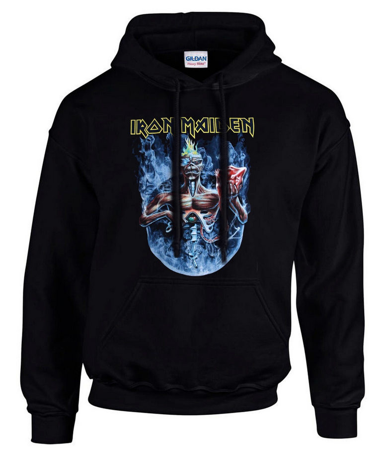 IRON MAIDEN Hoodie Rock Band Rock Music Hoodie Hooded Sweatshirt Black