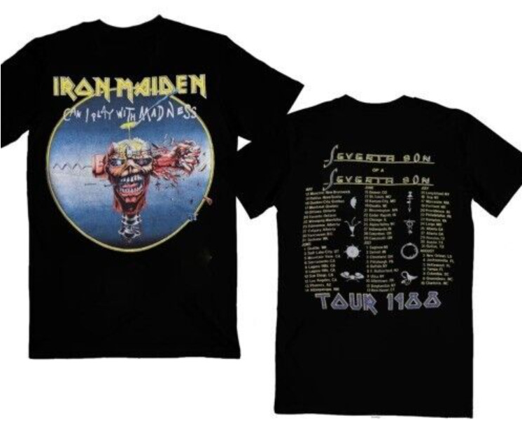 Official Iron Maiden Band Shirt 1988 – Can I Play With Madness Tour Merch collection-1