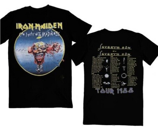 Official Iron Maiden Band Shirt 1988 – Can I Play With Madness Tour Merch collection-1