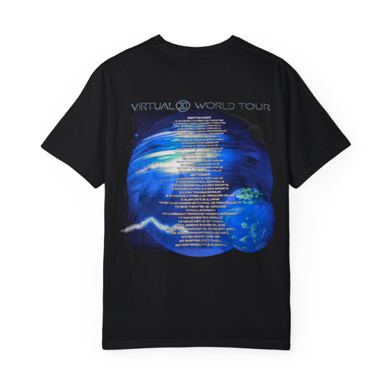 Iron Maiden World Tour T-Shirt Virtual XI Album Double Sided Metal Tee