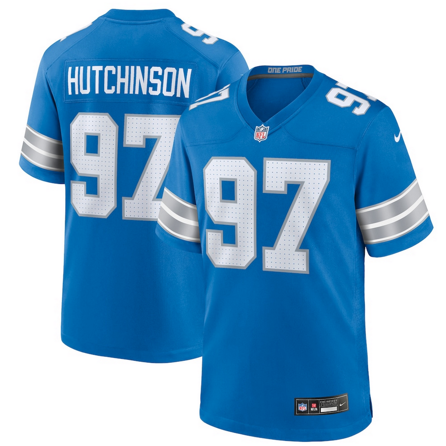 Men's #97 Aidan Hutchinson Black 2nd Alternate Game Stitched Jersey