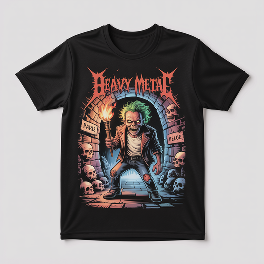 Iron Maiden(2 sides) World Tour 2025 France Vintage Metal T-Shirt