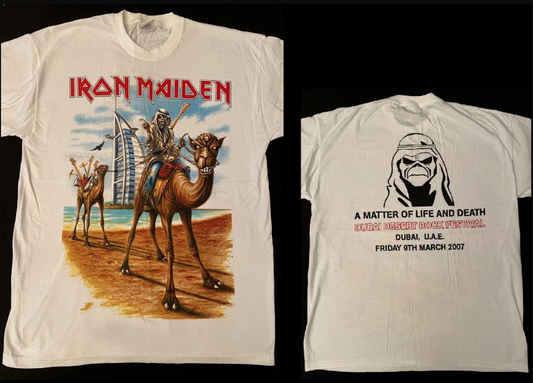 Rare Iron Maiden 2007 Dubai Tour Shirt