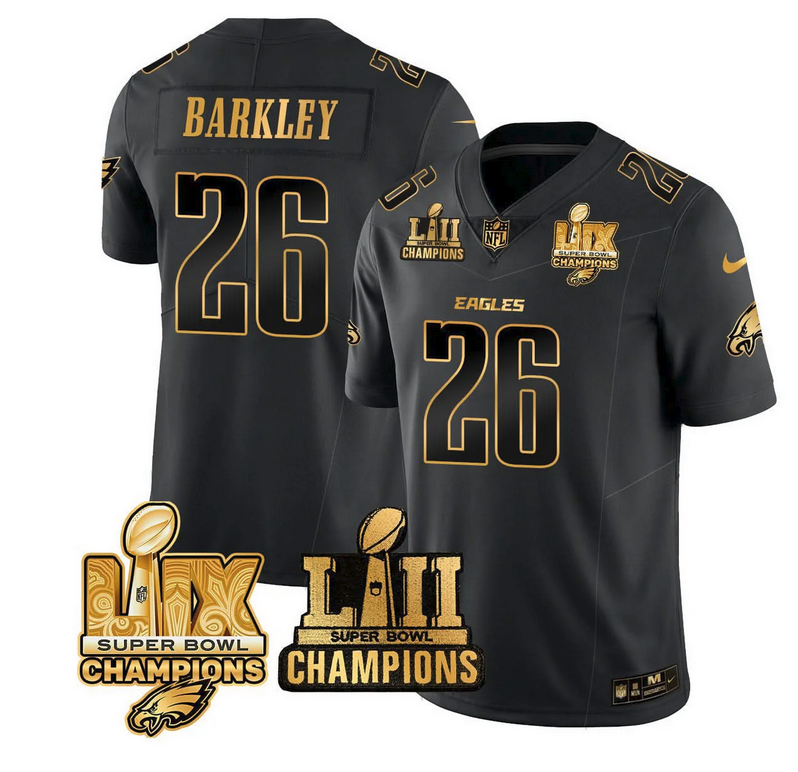 Philadelphia Eagles LII-LIX Super Bowl Champions Gold Jersey