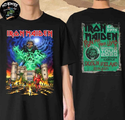 Iron Maiden Shirt – Fear of the Dark Double Sided Metal Tee for Rock Fans