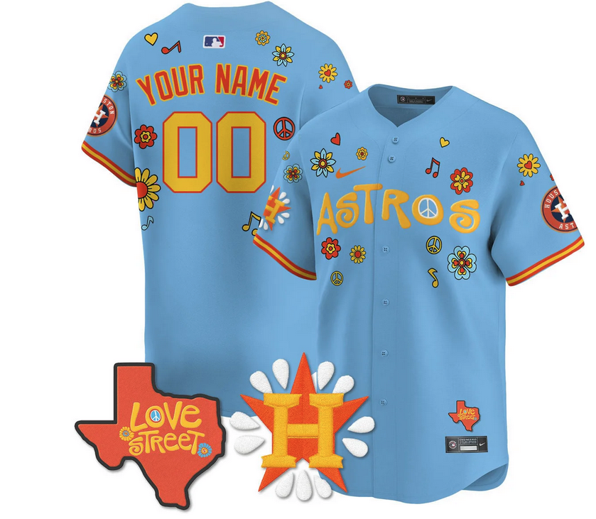 Houston Astros "Love Street" Limited Custom Jersey - All Stitched