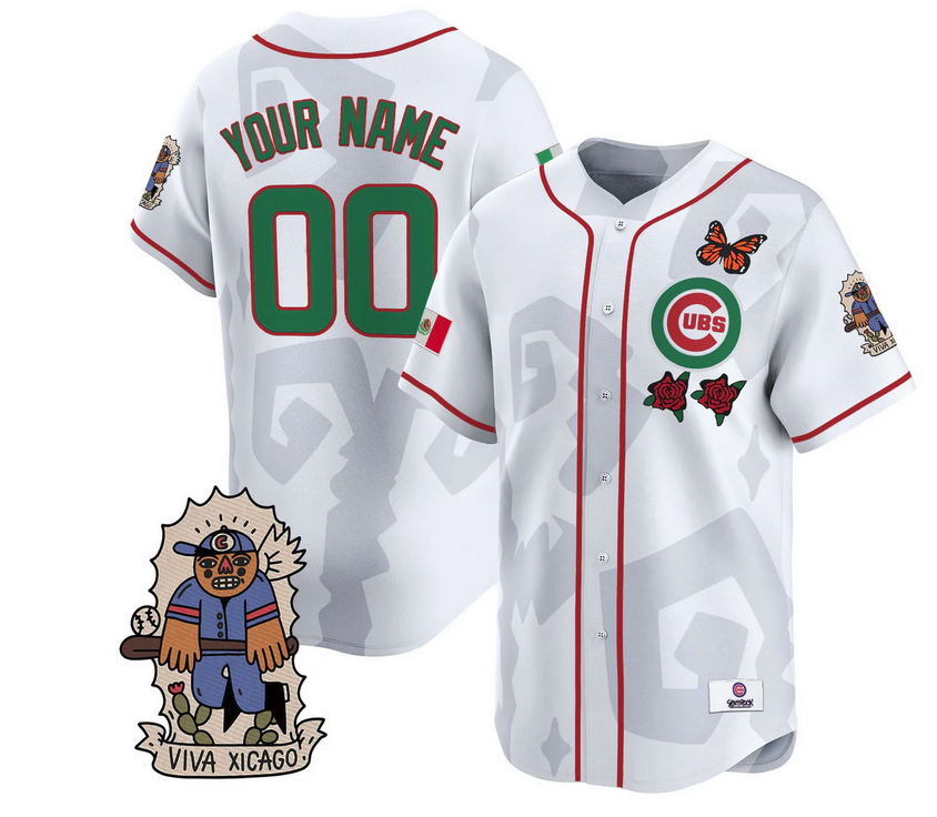 2025 Chicago Cubs Mexican Heritage Vapor Premier Limited Custom Jersey - Stitched
