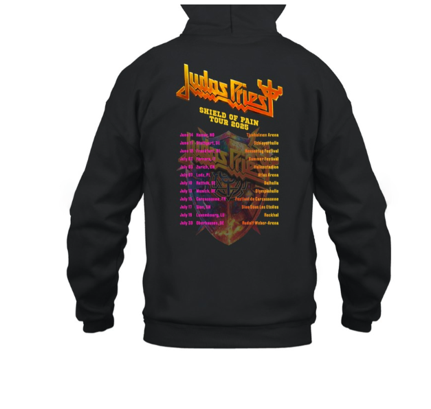 Judas Priest Hoodie (2 sided )– Heavy Metal Band Hoodie  Classic Rock Pullover Sweatshirt