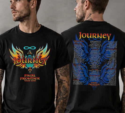 Journey 2026 The Final Frontier Tour Dates Two Sided Unisex T-Shirt