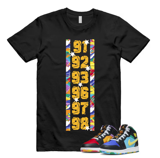 Six Championships Air 1 Mid GS T-Shirt – Black