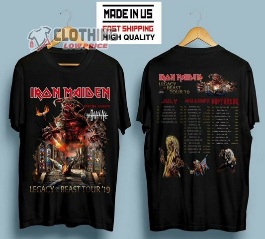 Iron Maiden Legacy Of The Beast Tour 2019 Merch, Iron Maiden