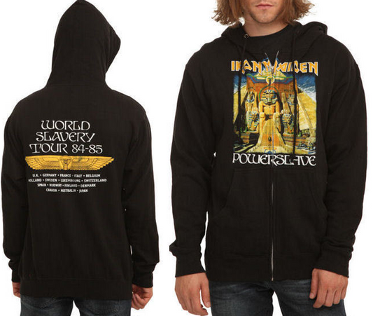 Iron Maiden Hoodie  Powerslave Zip Hoodie