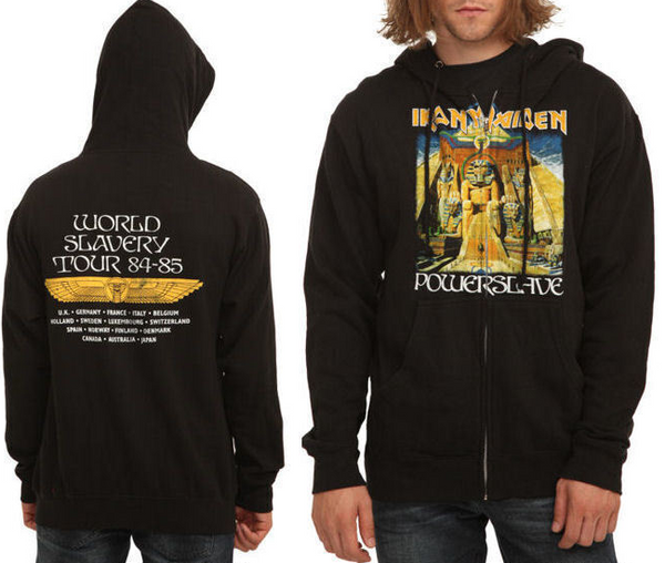 Iron Maiden Hoodie  Powerslave Zip Hoodie