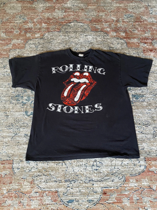 2013 Rolling Stones Classic Tongue Logo Black T Shirt