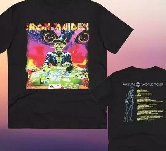 Iron Maiden Virtual 5XL 1998 World Tour Vintage Style T-Shirt