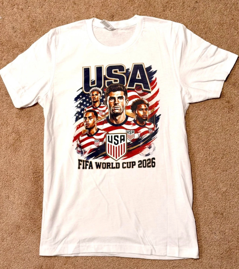 T-shirt to support the US national soccer team winning the 2026 World Cup.
