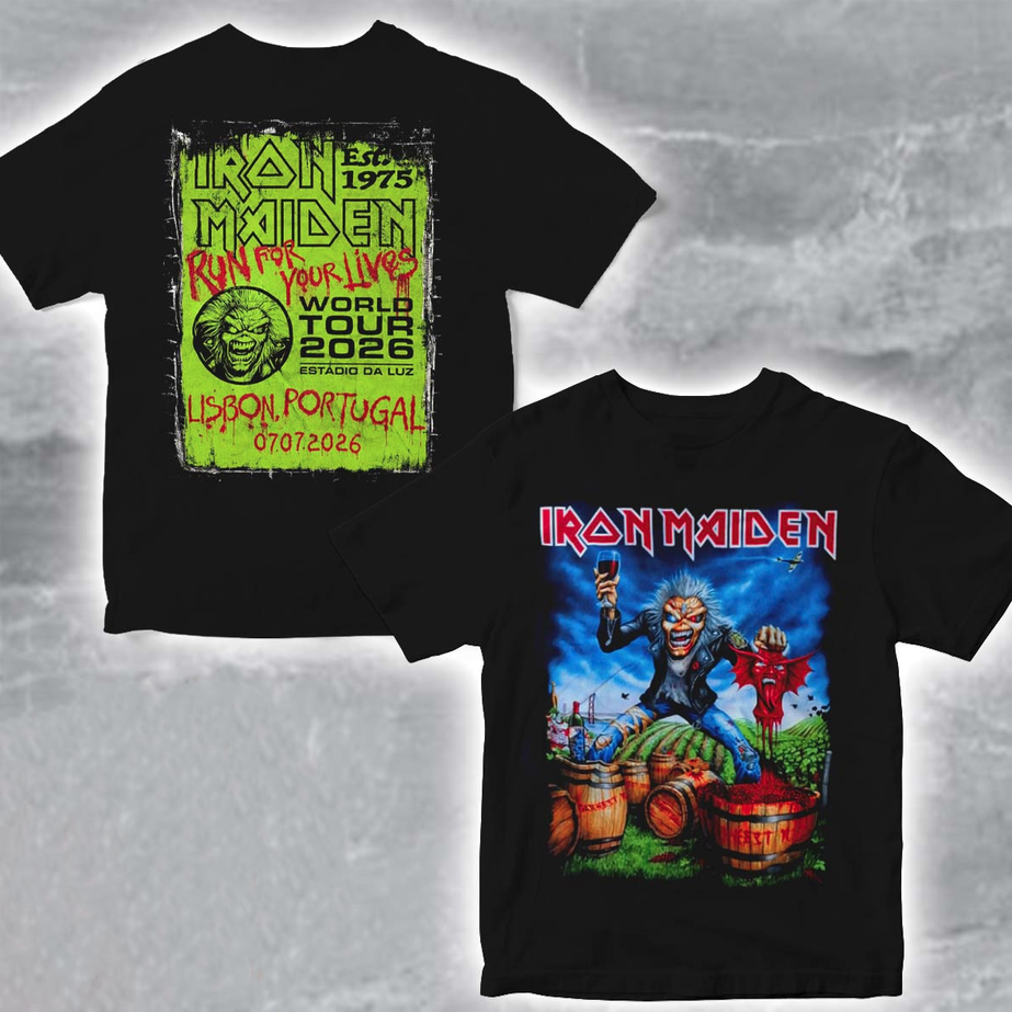 Iron Maiden Lisbon Portugal 2026 Tour Exclusive Event Tee At Estadio Da Luz On 7 July 2026 Eddie The Winemaker T-Shirt