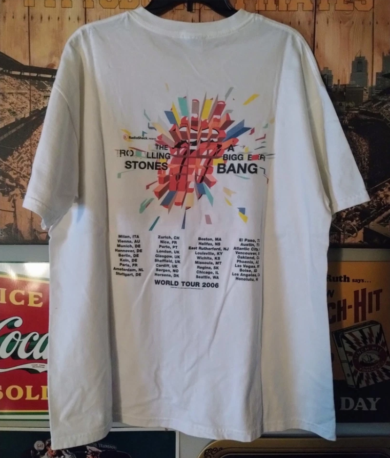 Rolling Stones A Bigger Bang World Tour 2006 Men's Vintage Band Shirt