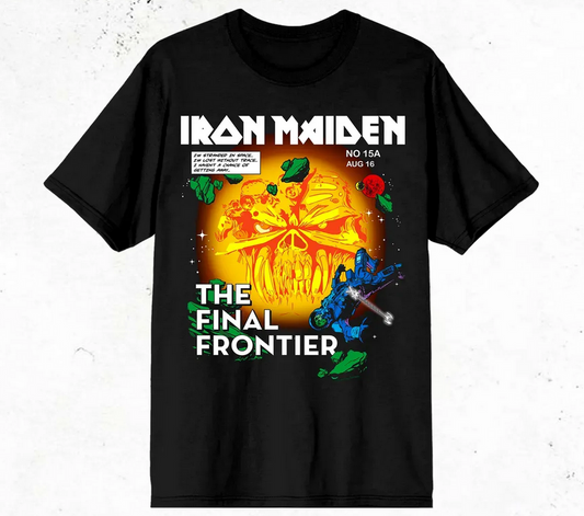 Iron Maiden The Final Frontier Comic Cover Tee 2 sided