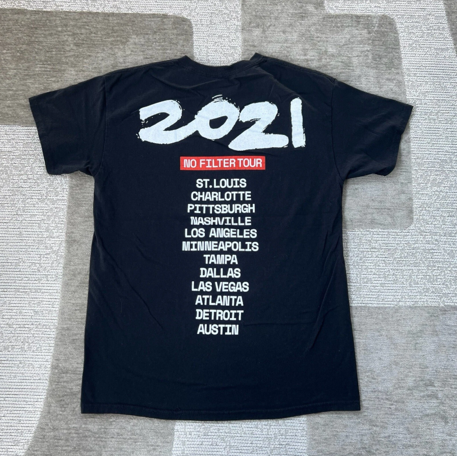 2021 Rolling Stones No Filter Tour Black Short Sleeve T Shirt