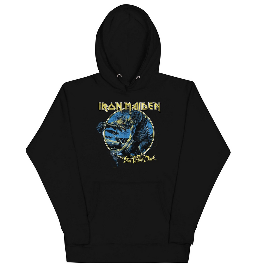 Iron Maiden Hoodie  MerchMoment Iron Maiden - Fear of the Dark Hoodie Sweatshirt Black New
